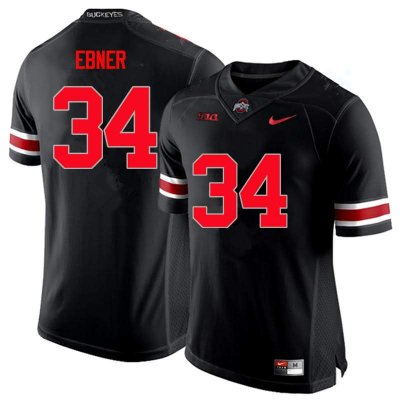 Men's Ohio State Buckeyes #34 Nate Ebner Black Nike NCAA Limited College Football Jersey February WJU8444ZS